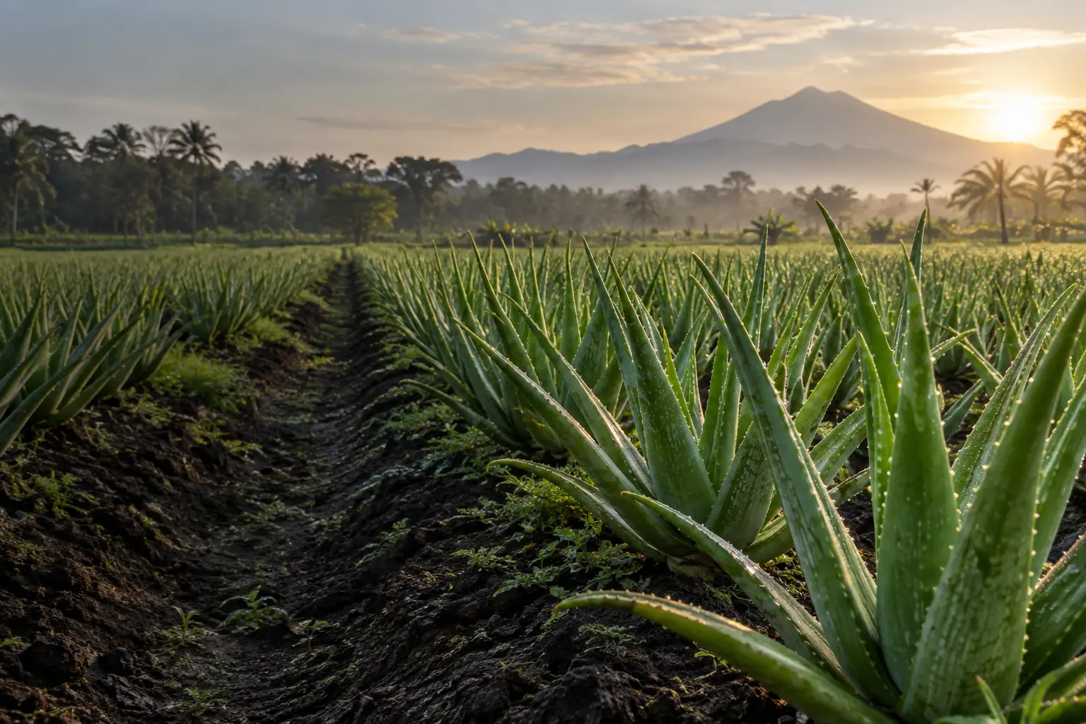 Kebun produsen lidah buaya di Sleman Yogyakarta